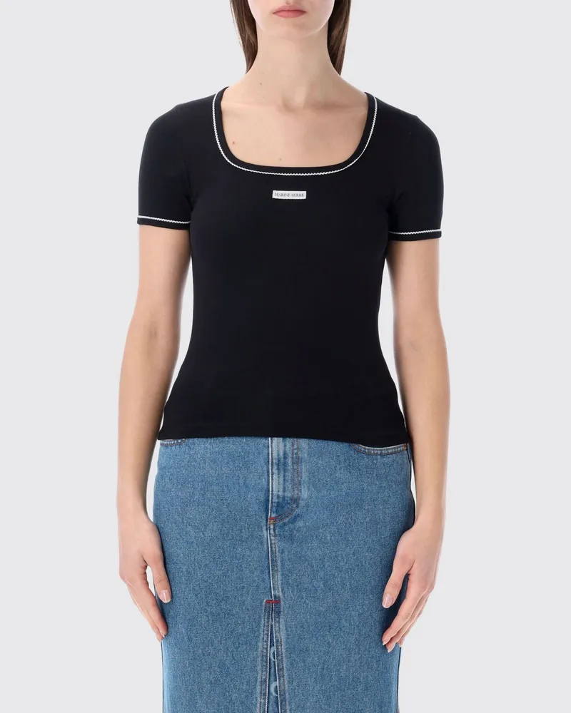 Marine Serre T-shirt damen Schwarz