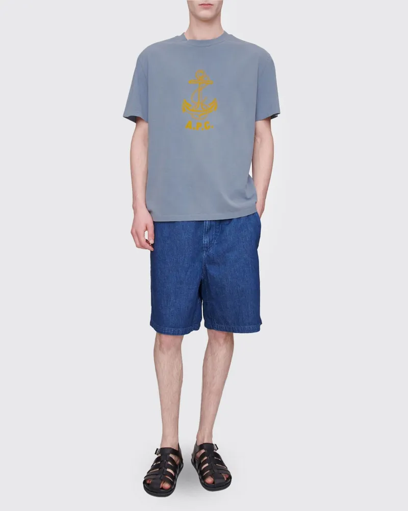 A.P.C. T-shirt herren Hellblau