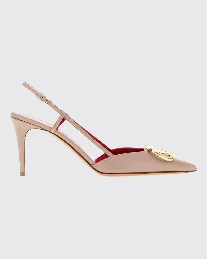 Valentino Garavani VLogo Signature Slingback-Pumps aus Kalbsleder mit hohem Absatz Puder