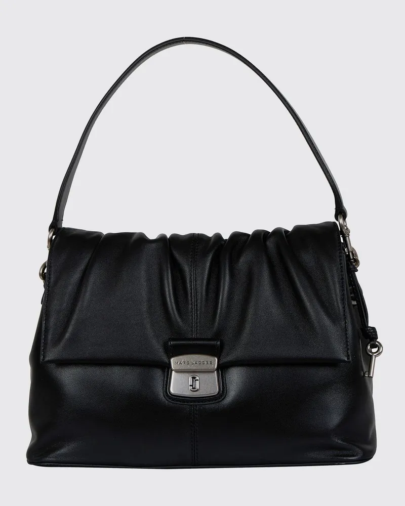 Marc Jacobs The Cristina Schultertasche aus Lammleder mit drapiertem Design Schwarz