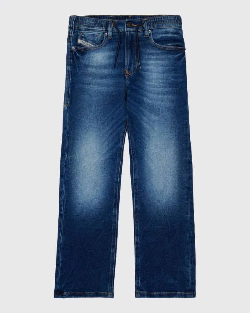 Diesel Jungen D-Kross-J JoggJeans aus Denim mit geradem Bein und Kordelzug Blau