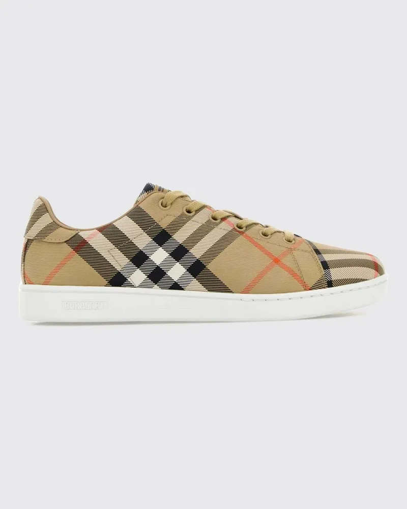 Burberry Set Low-Top-Sneaker aus Stoff mit Vintage-Check-Muster Sand