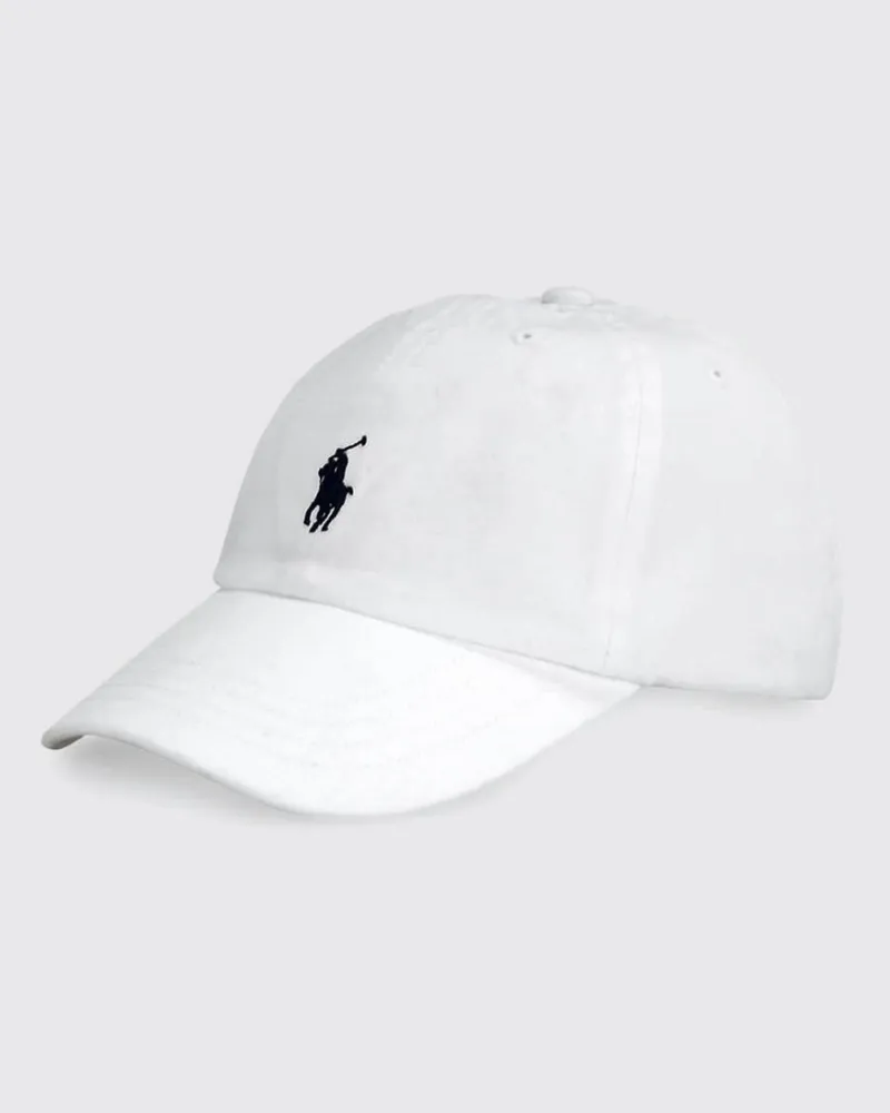 Ralph Lauren Baumwollmütze mit gesticktem Logo Weiß