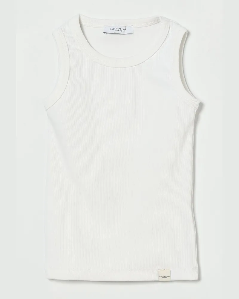 Paolo Pecora Milano Basic-Tanktop aus Baumwolle Weiß