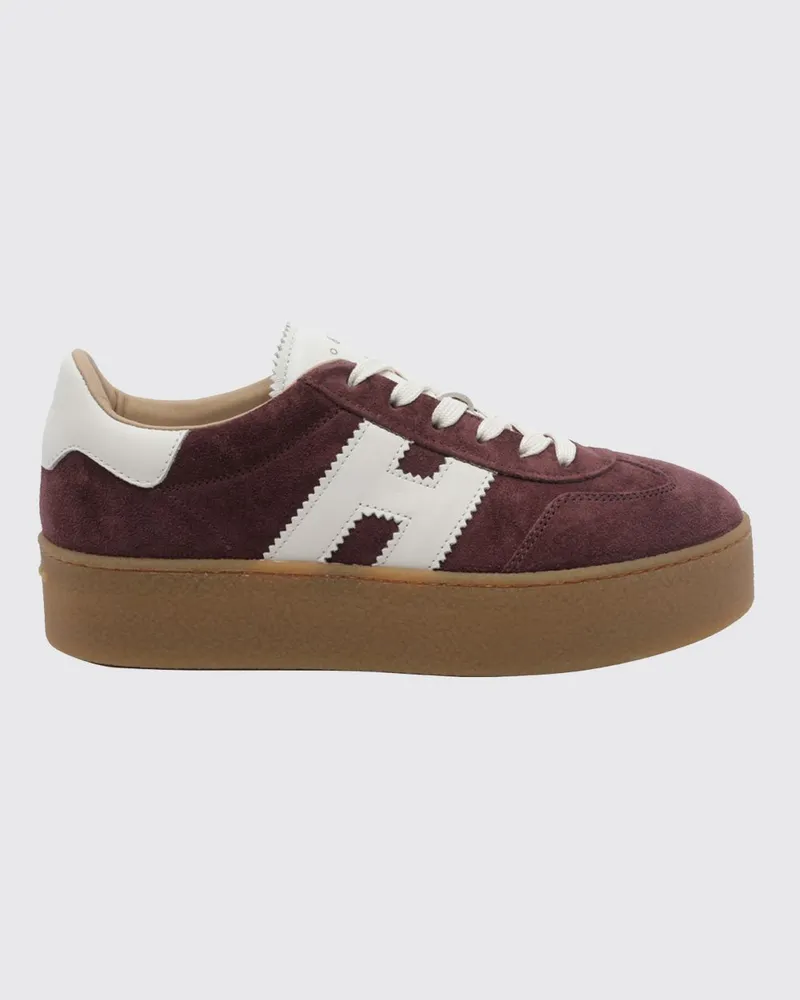 Hogan Cool H698 Plateau-Sneaker aus Veloursleder mit H-Logo Rot