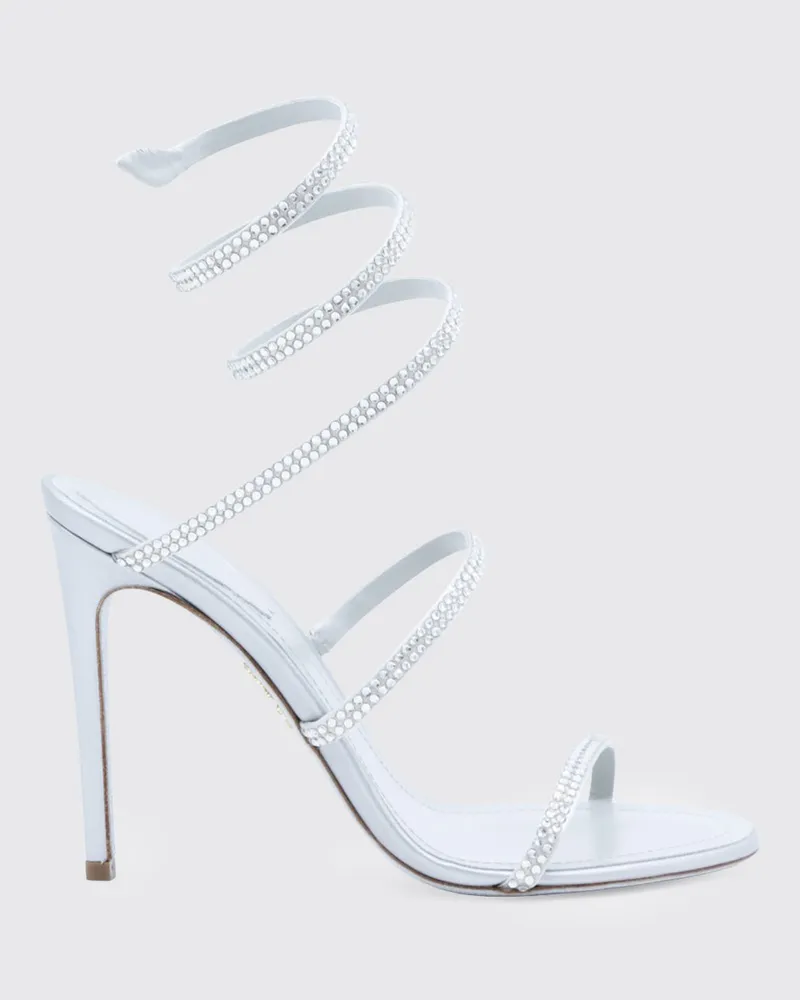 René Caovilla Flache sandalen damen Silber