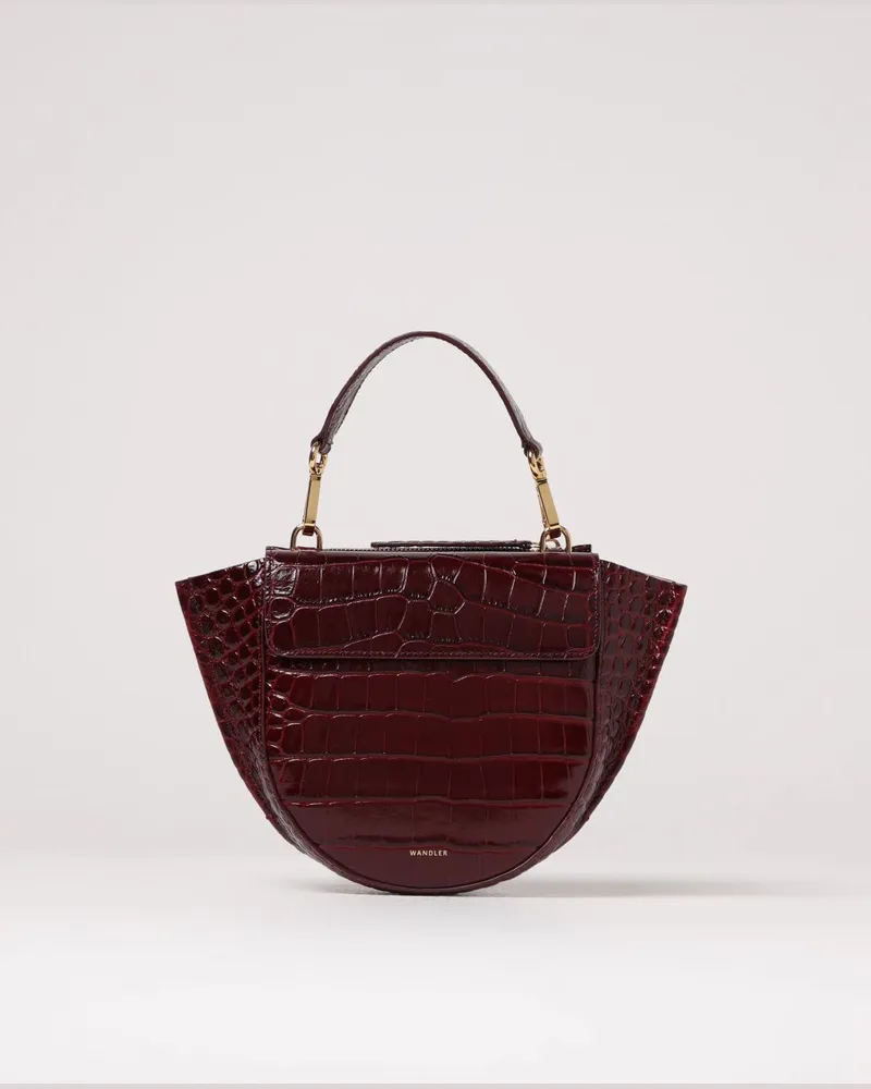 WANDLER Schultertasche damen Burgunderrot