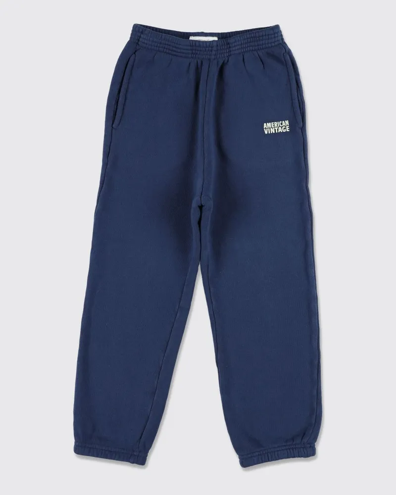 American Vintage Jogginghose aus Baumwolle mit Kordelzug für Jungen Navy