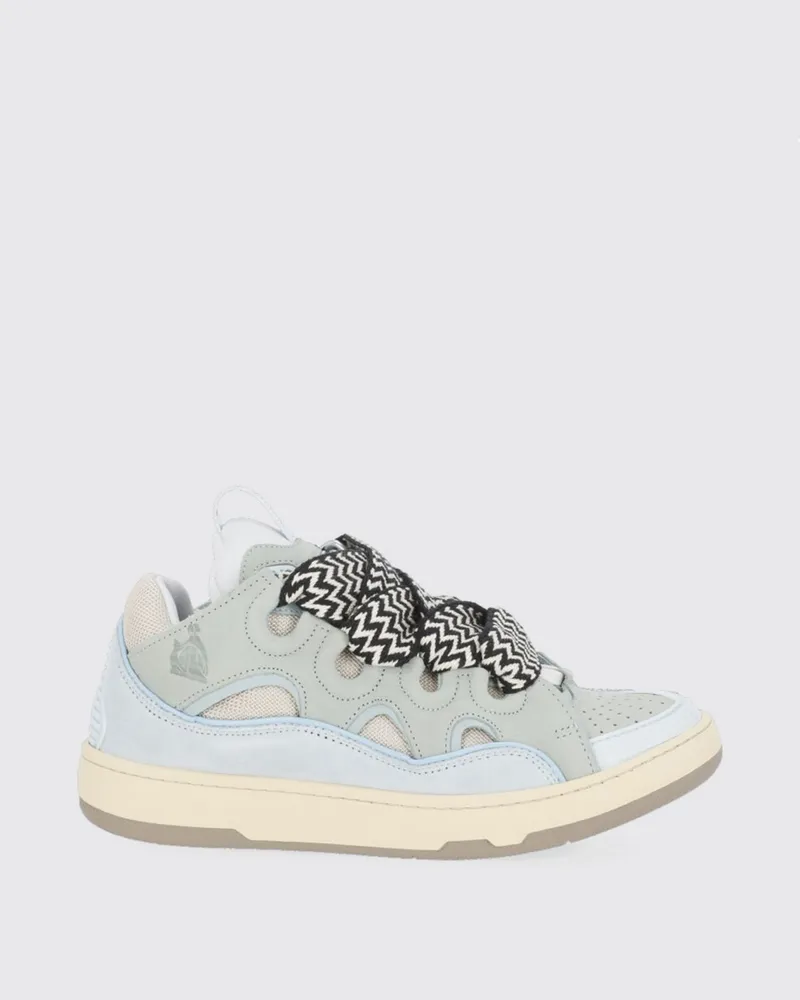 Lanvin Curb Sneakers aus Wildleder und Mesh Blau