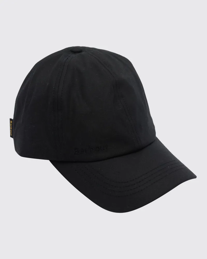Barbour Baseballcap von aus Baumwolle mit appliziertem Logo und verstellbarem Riemen Schwarz