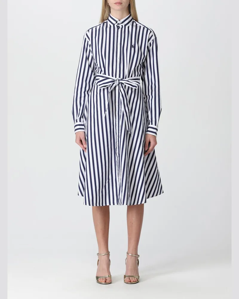 Ralph Lauren Baumwoll-Hemdblusenkleid Navy