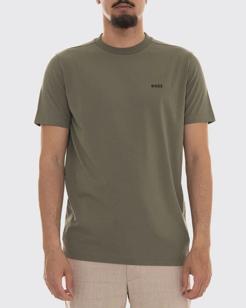 HUGO BOSS Baumwoll-T-Shirt mit Logo Grasgrün