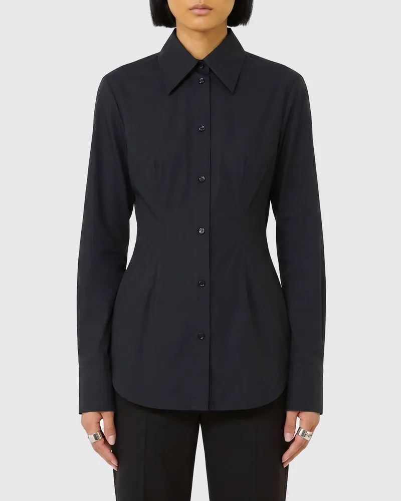 SPORTMAX Hemd aus Baumwollpopeline Schwarz