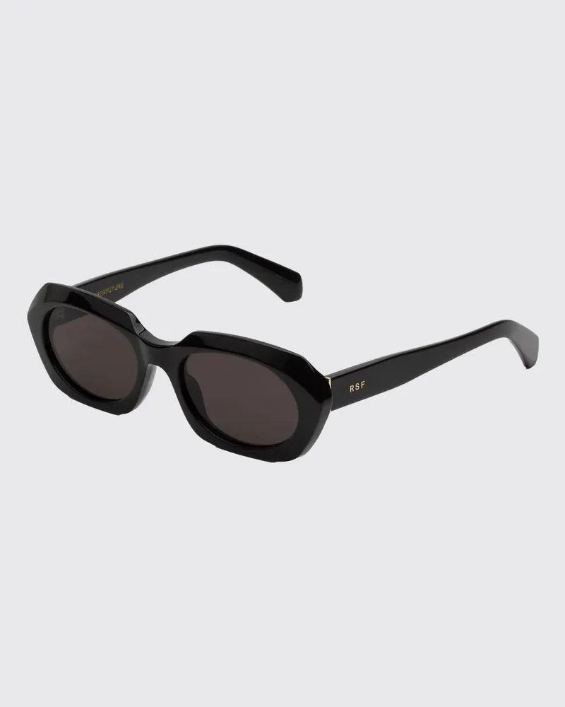 RETROSUPERFUTURE Rechteckige Epoca Sonnenbrille von aus schwarzem Acetat Schwarz