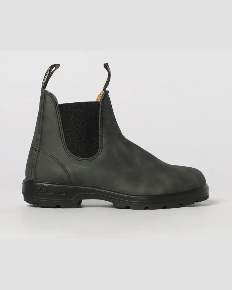 BLUNDSTONE Chelsea-Boots 587 aus Leder in Antik-Optik mit niedrigem Absatz Schwarz