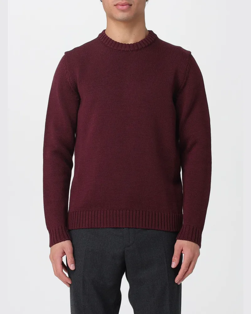 Zanone Sweatshirt herren Burgunderrot
