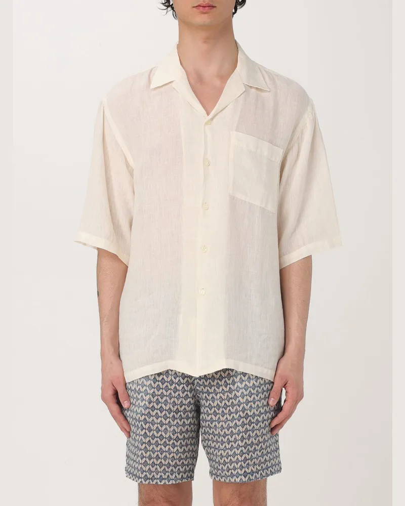 120% Lino Hemd herren Milch