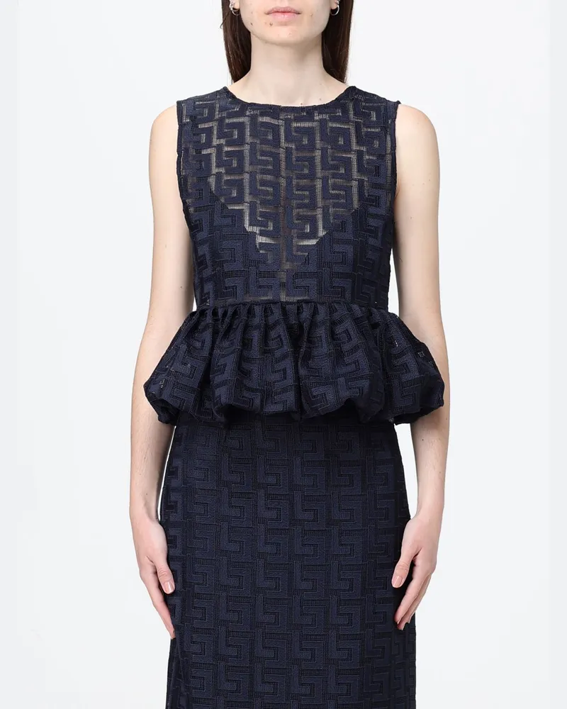 Liviana Conti Makramee-Top Blau