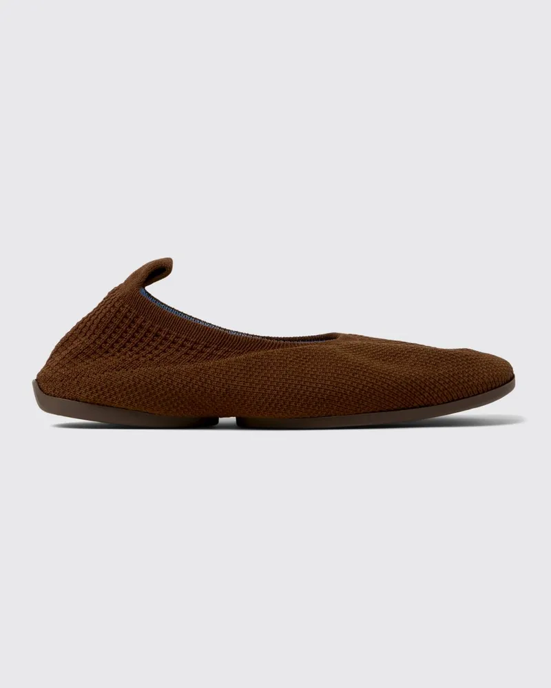 Camper Right Niko Ballerinas aus recyceltem technischen Stoff mit Gummiband Braun