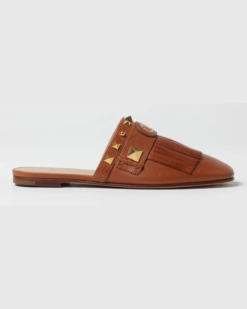 Valentino Garavani Flache sandalen damen Tabak