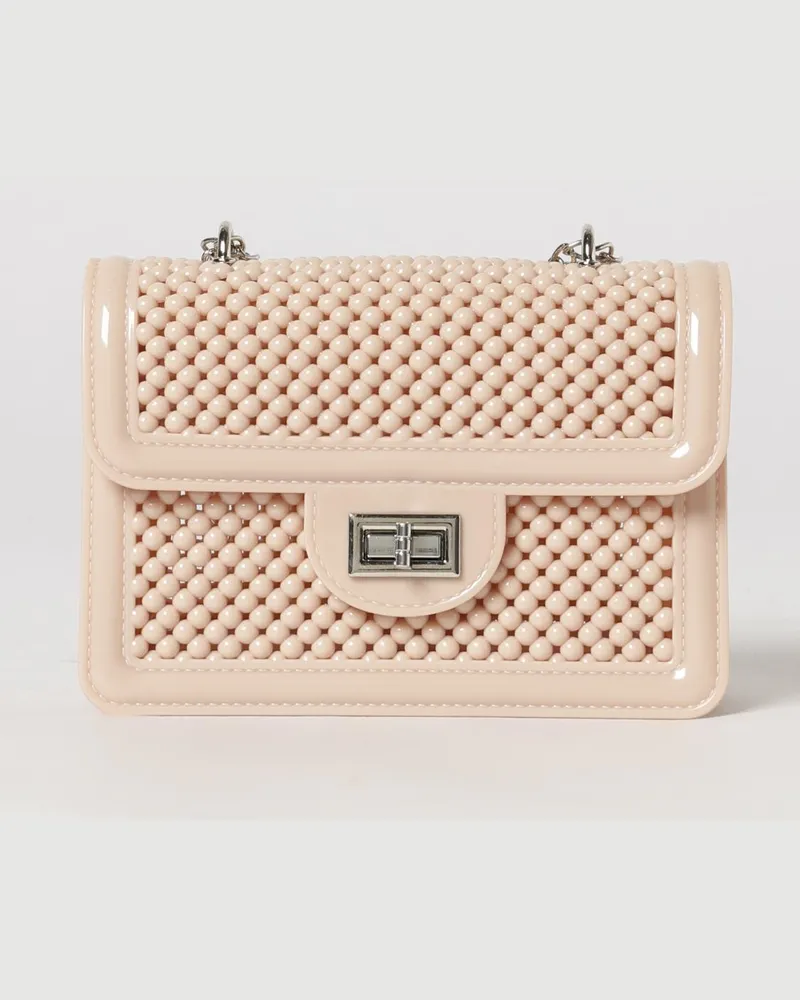 Monnalisa PVC-Tasche mit Perlen Beige