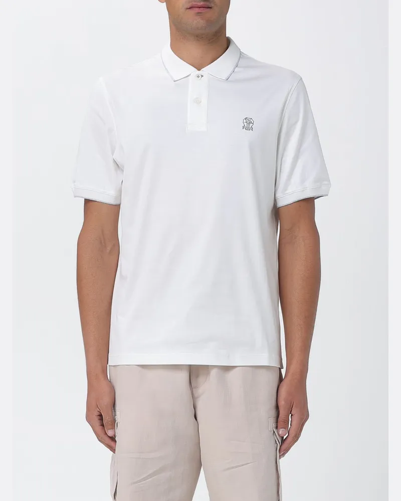 Brunello Cucinelli Polo herren Weiss