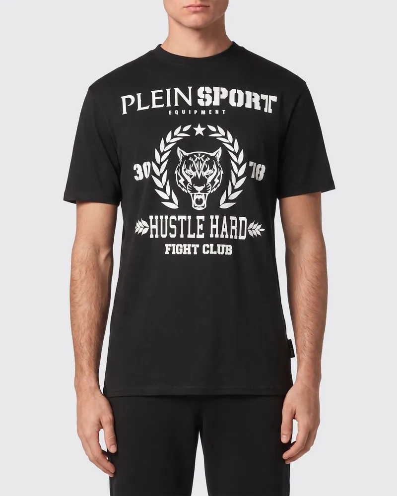 Philipp Plein Baumwoll-T-Shirt mit kontrastierendem Grafikprint Weiss