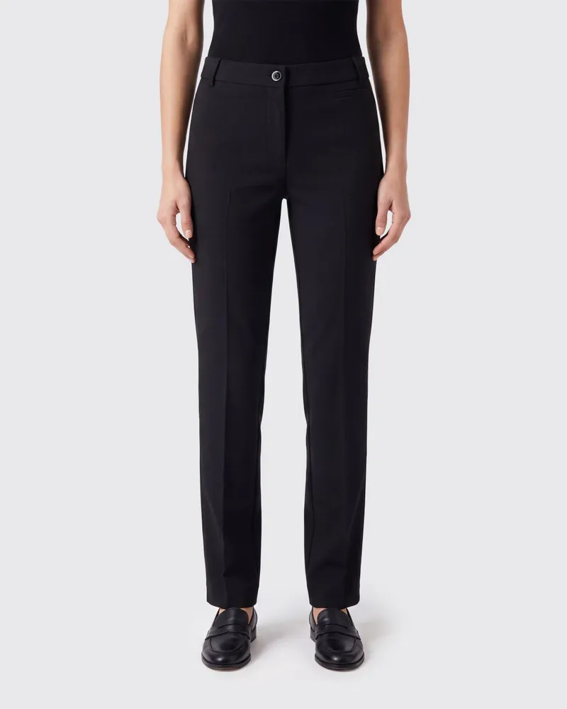 Pinko Protea Maßgeschneiderte High-Waist Skinny-Hose aus Crêpe Schwarz