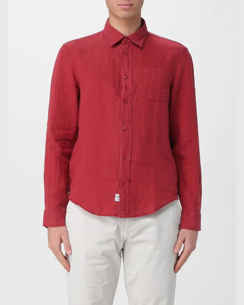 Blauer Hemd herren Burgunderrot