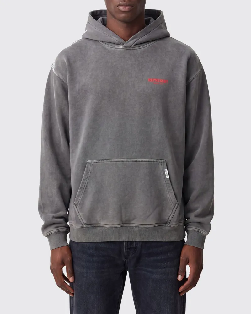 REPRESENT Relaxed-Fit-Hoodie aus Baumwolle von mit gedrucktem Logo Schwarz