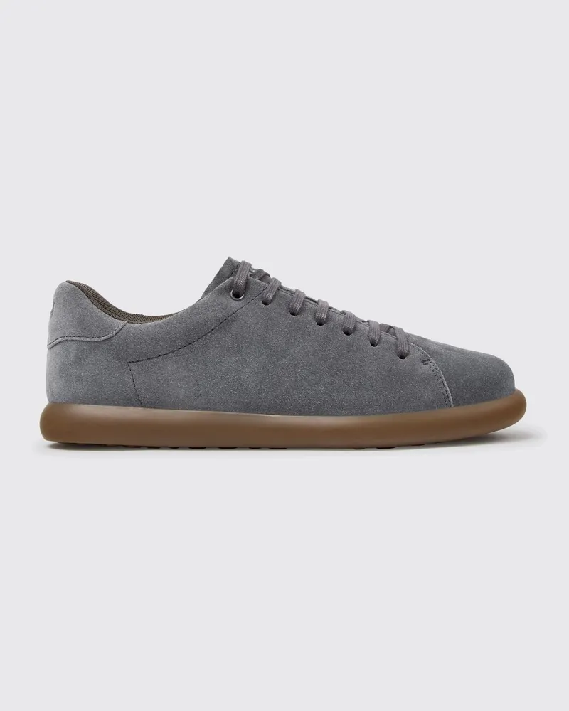 Camper Pelotas Soller Low-Top-Sneaker aus Wildleder mit geprägtem Logo Grau