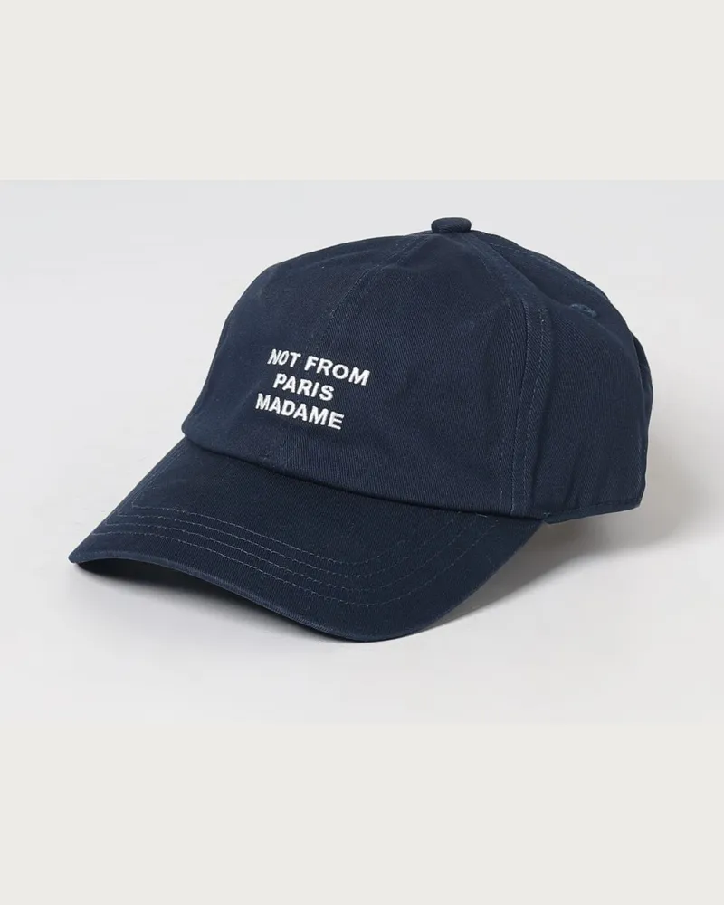 Drôle de Monsieur Baseballkappe aus Baumwolltwill mit gesticktem Logo und Slogan Navy