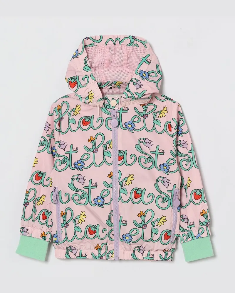 Stella McCartney Kids Bedruckte Polyesterjacke Pink