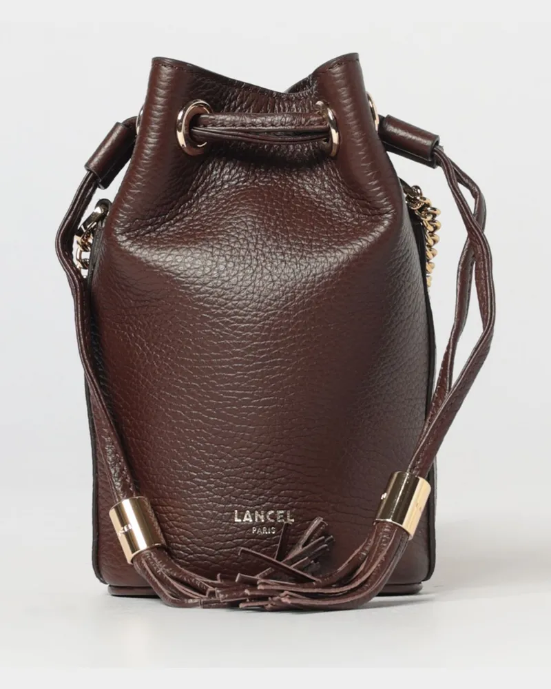 Lancel Premiere Flirt Tasche aus genarbtem Leder Kakao