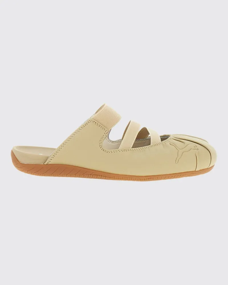 Puma Speedcat Slip-On Mules aus Rindsleder mit Ton-in-Ton-Logo Beige