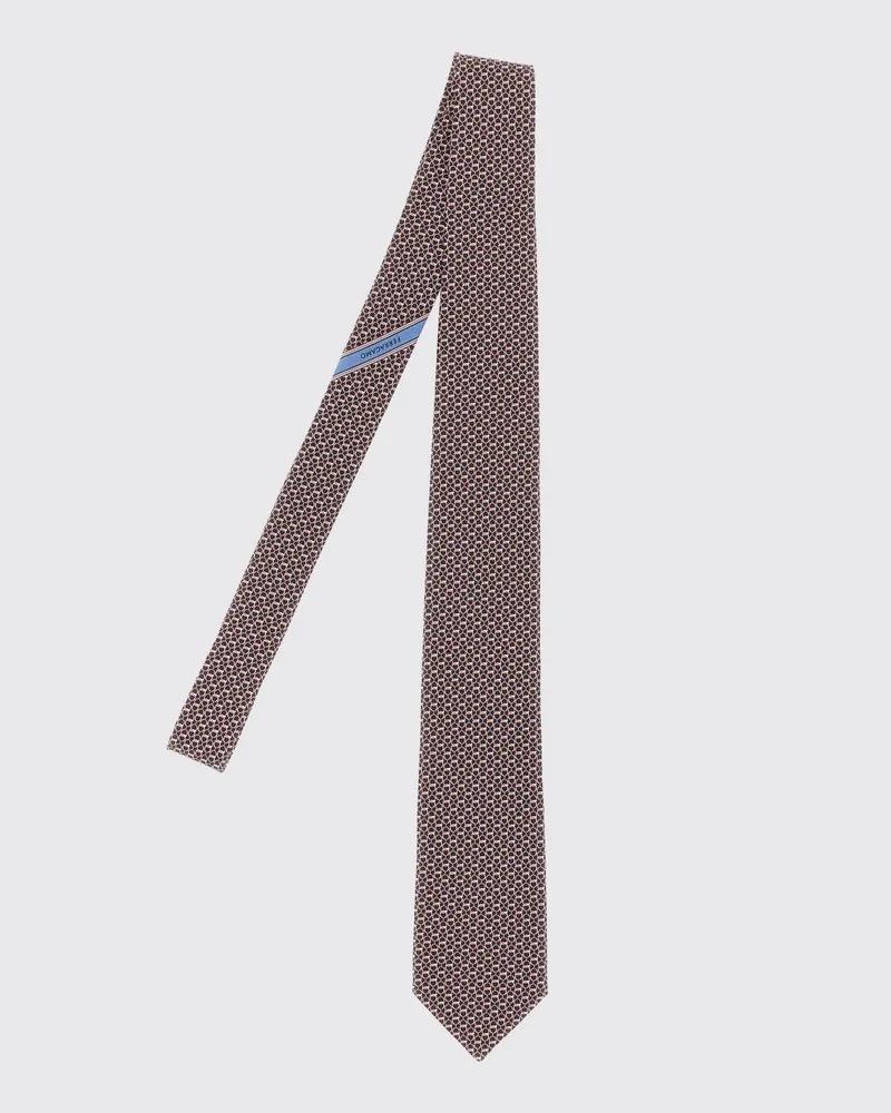 Ferragamo Krawatte aus reiner Seide mit durchgehendem Gancini-Monogramm Burgunderrot