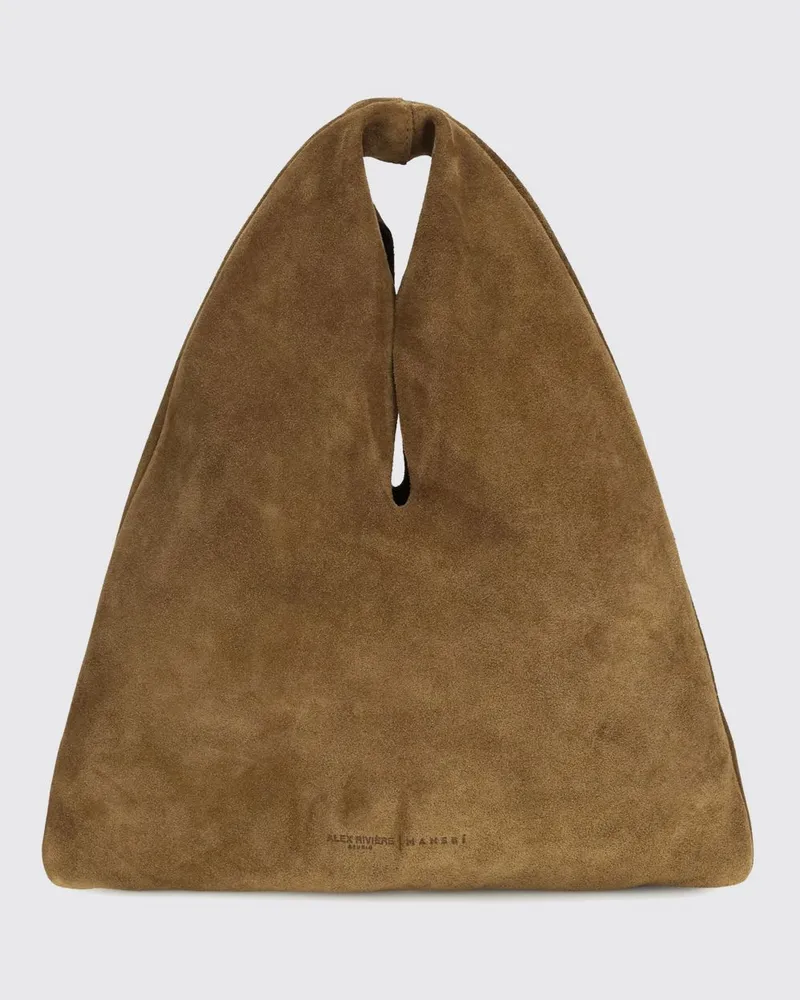 Manebí x Alex Rivière Studio Wildleder-Handtasche Camel