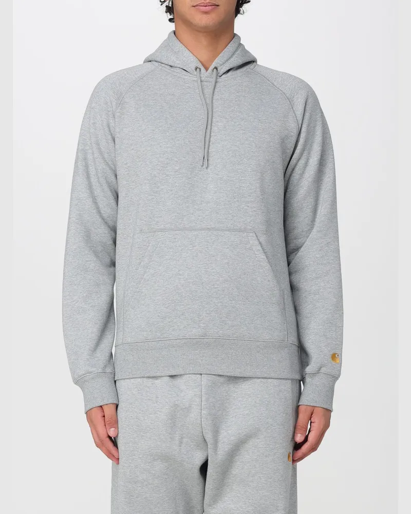 Carhartt WIP Baumwoll-Hoodie von mit Kängurutasche Grau