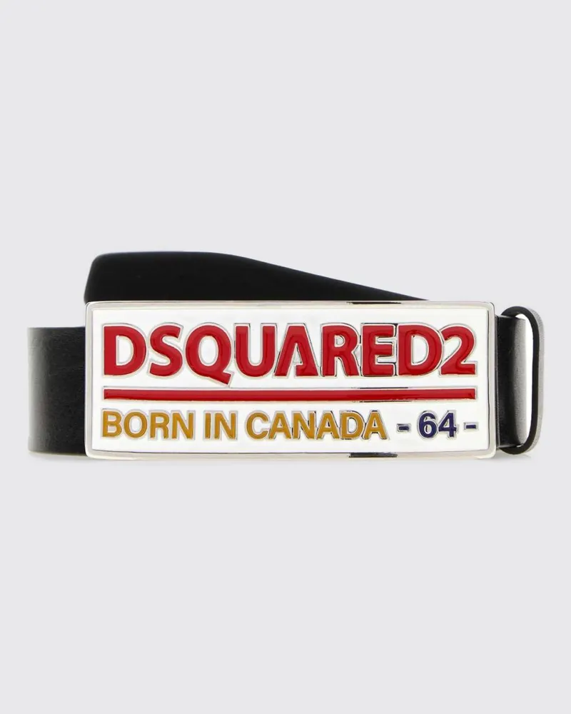 Dsquared2 Ledergürtel Schwarz