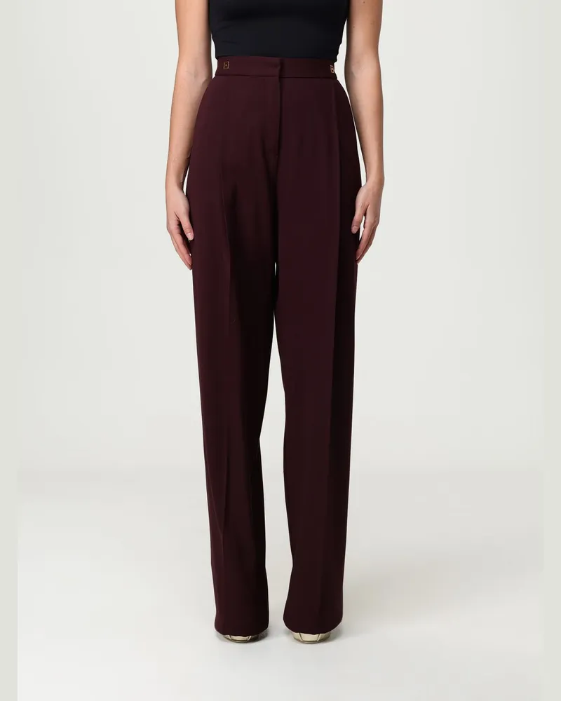Elisabetta Franchi Hose damen Weinrot