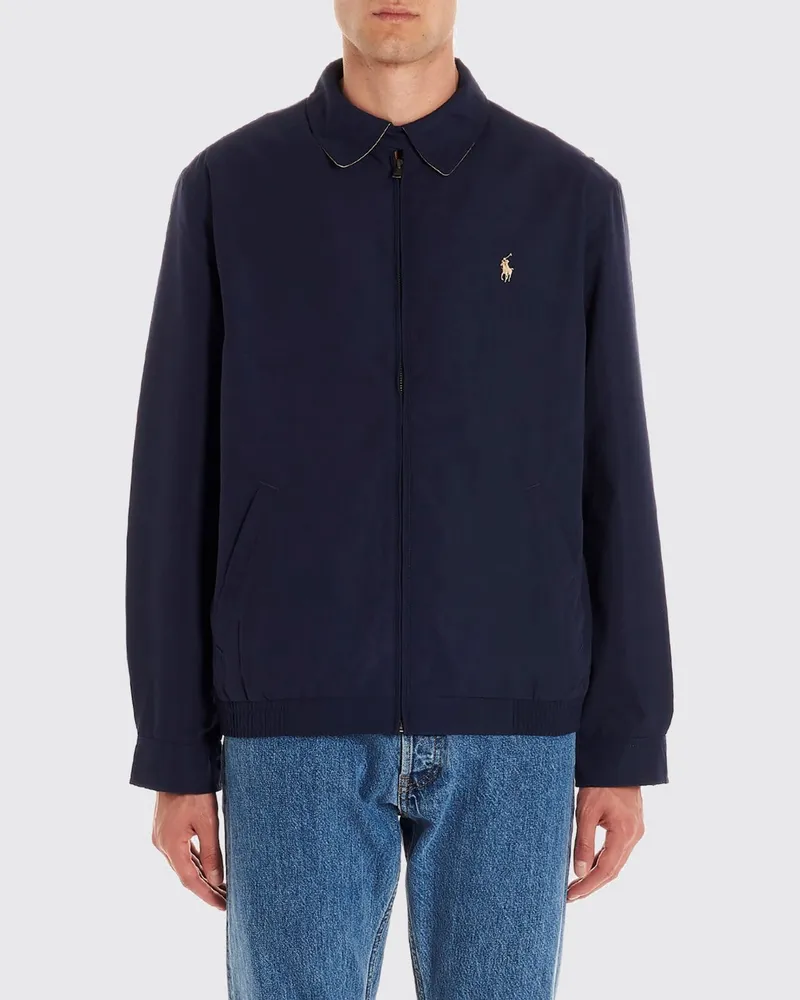 Ralph Lauren Bomberjacke aus Polyester mit gesticktem Pony-Logo Blau