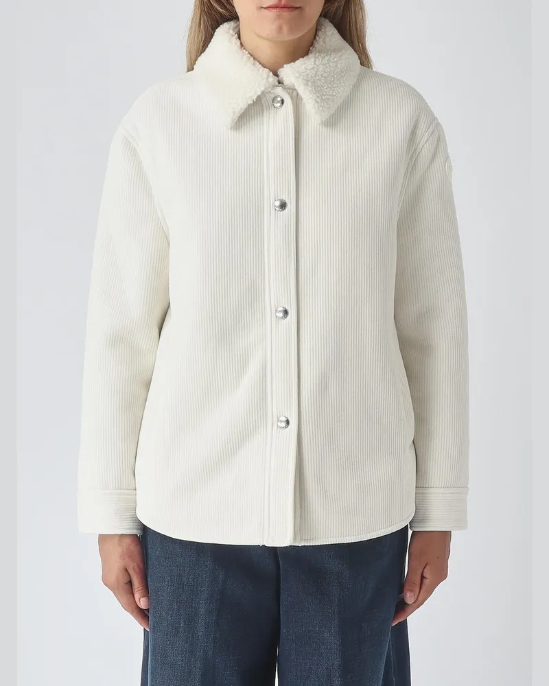 Colmar Kurze Hemdjacke aus Cord mit Pelzkragen Yellow