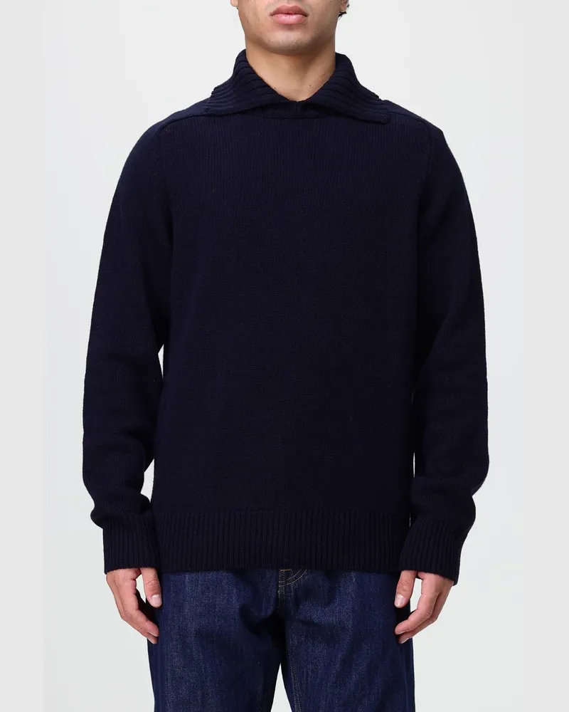 Sebago Rollkragenpullover aus Wolle mit geripptem Kragen und Bündchen Navy