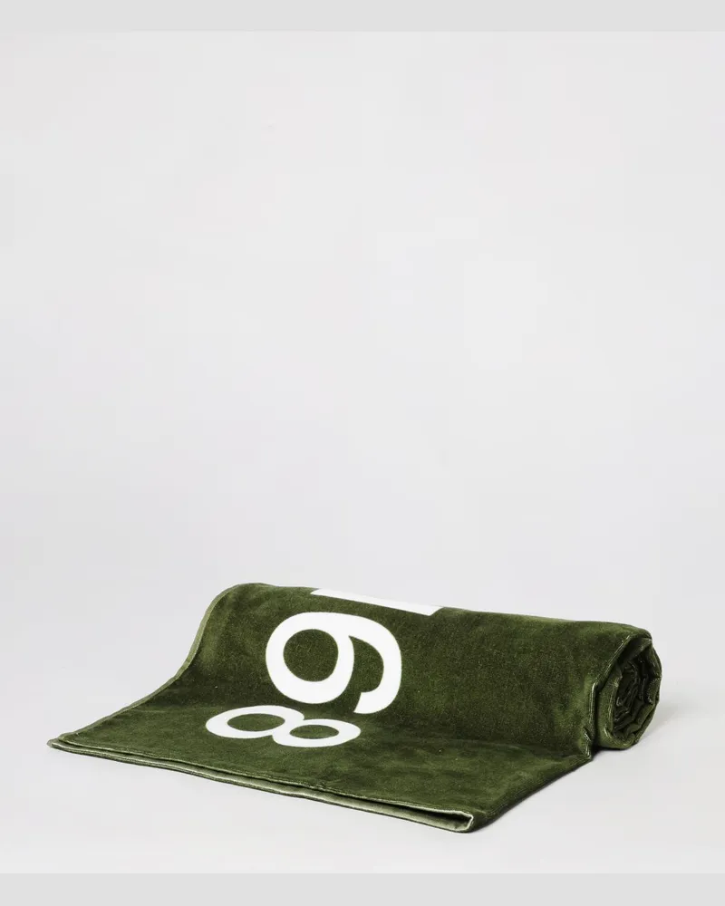 Sun68 Frottee-Badetuch aus Baumwolle mit Logo Grün