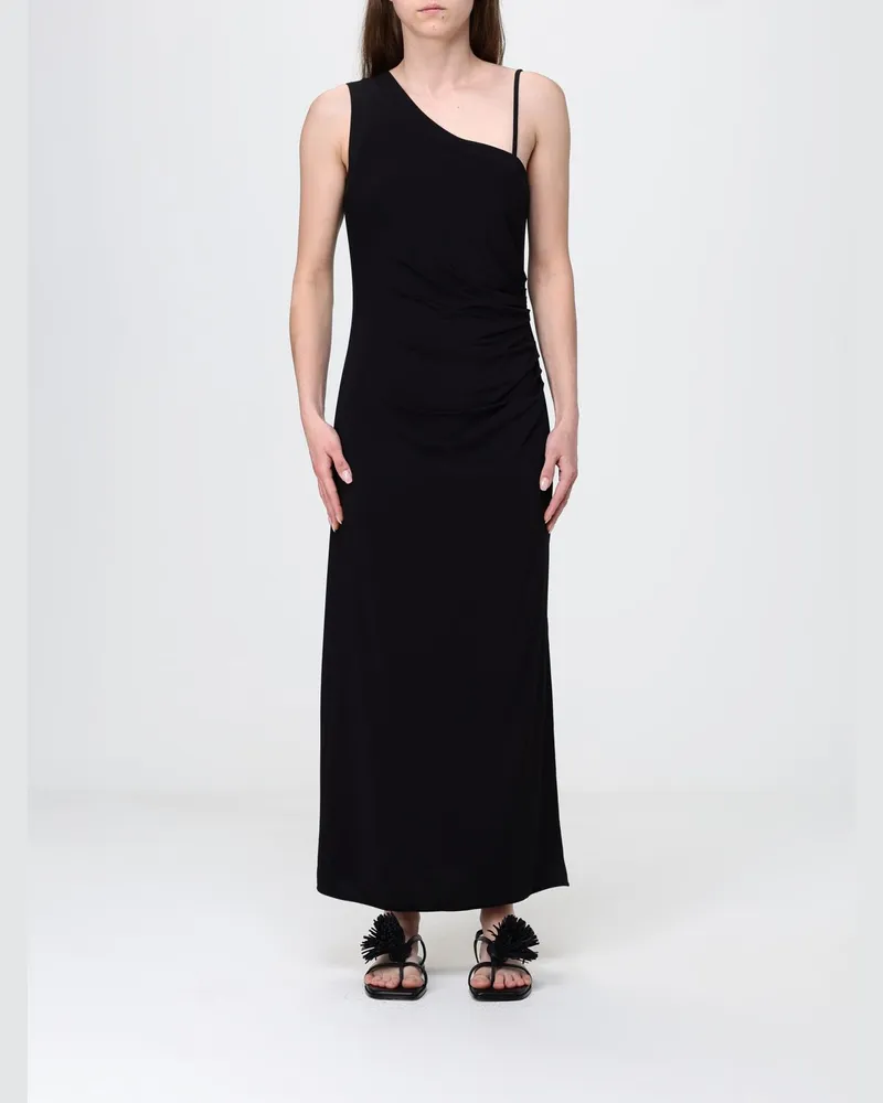 Max Mara Fiabe Midi-Kleid aus Viskose-Jersey Schwarz