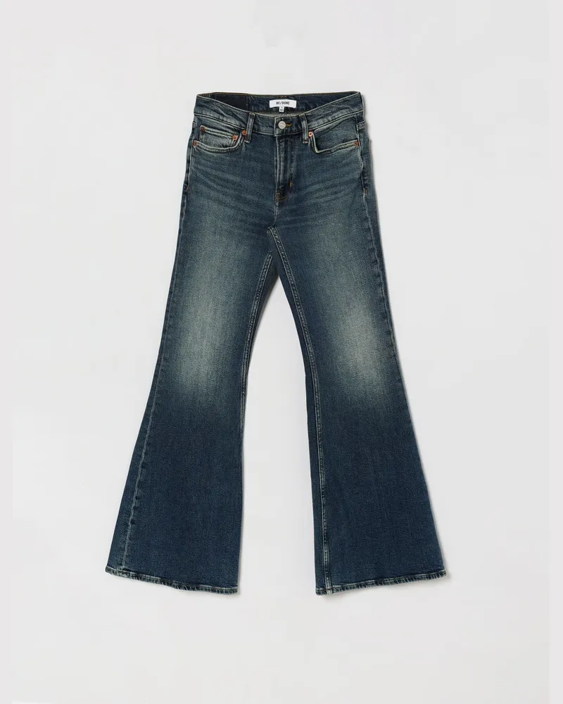 RE/DONE Ausgestellte 5-Pocket-Jeans für Jungen aus mittelgewaschenem Baumwolldenim Blau