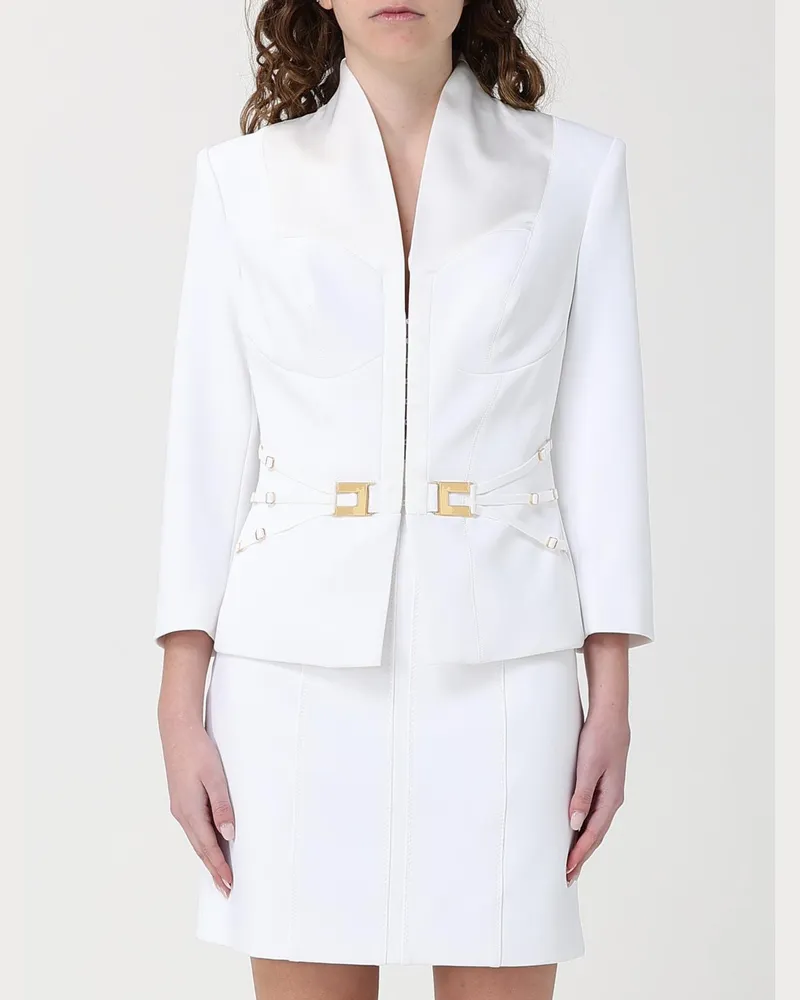 Elisabetta Franchi Jacke damen Ivory
