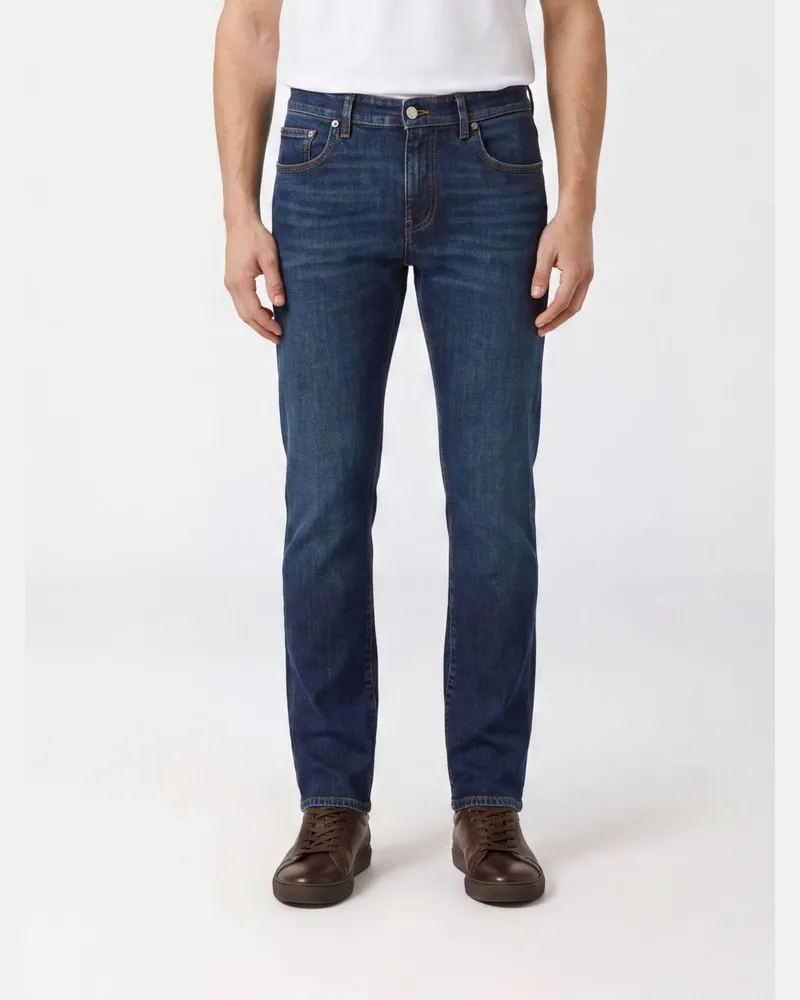 PT TORINO Mittelhohe Five-Pocket-Skinny-Jeans von aus leicht stretchigem Baumwoll-Denim Blau