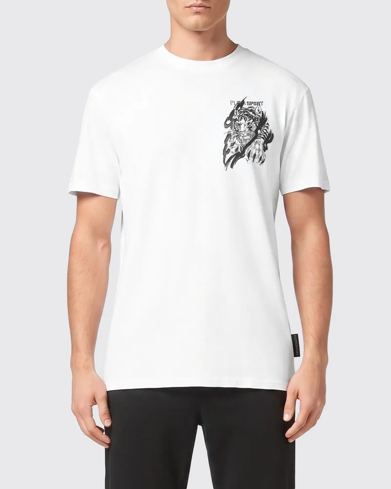 Philipp Plein Bedrucktes Baumwoll-T-Shirt Weiß