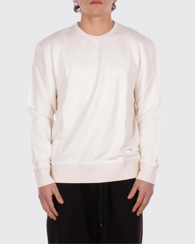 Fay Baumwoll-Rundhalsshirt Cream